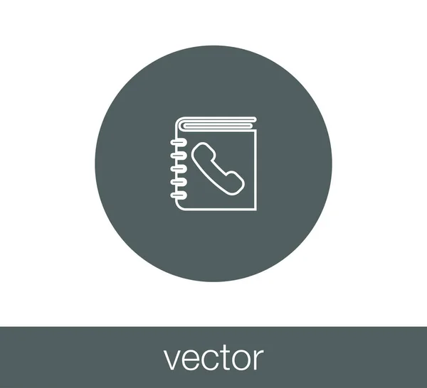 Telefonkönyv ikon. — Stock Vector