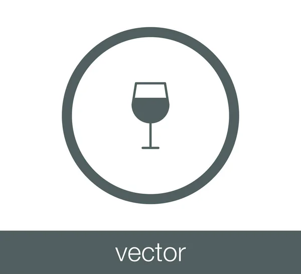 Бокал вина икона — стоковый вектор