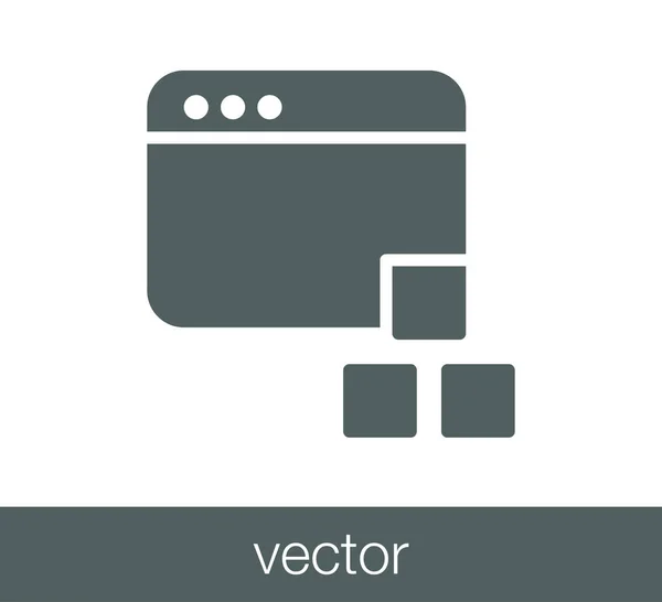 Icono de ventana de programación — Vector de stock