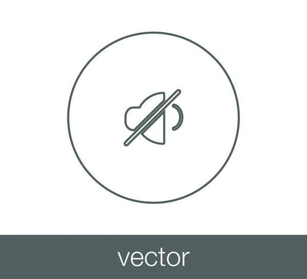 Silenciar icono simple — Vector de stock