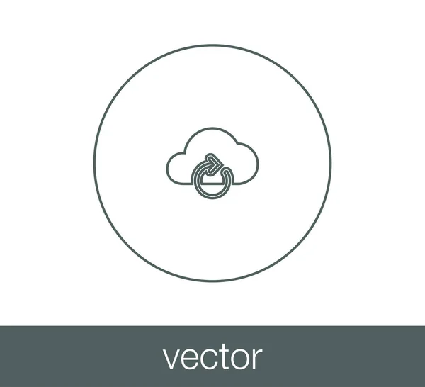 Sincronizar icono de nube . — Vector de stock