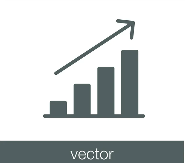 Icono gráfico. Icono gráfico de barras . — Vector de stock