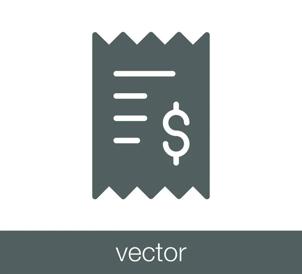 Bill web icon. — Stock Vector