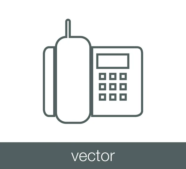 Telefon pictograma plat — Vector de stoc