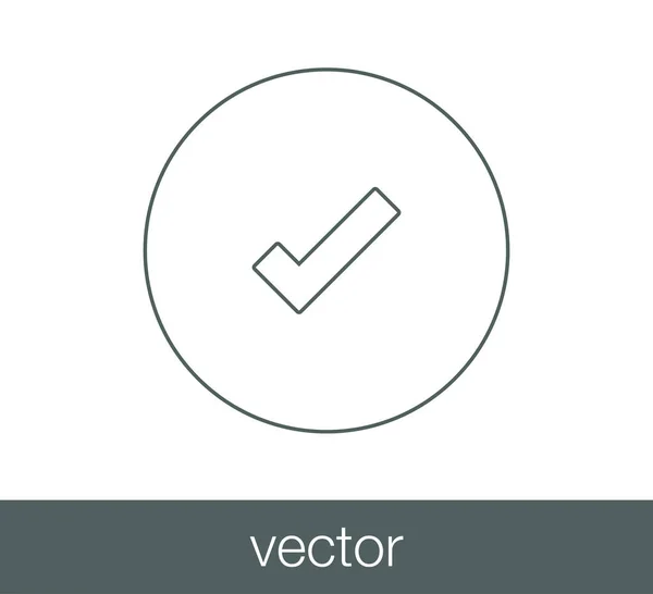 Marca de verificación icono . — Vector de stock