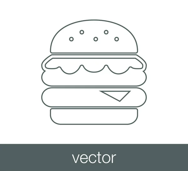 Burger-Flach-Symbol — Stockvektor