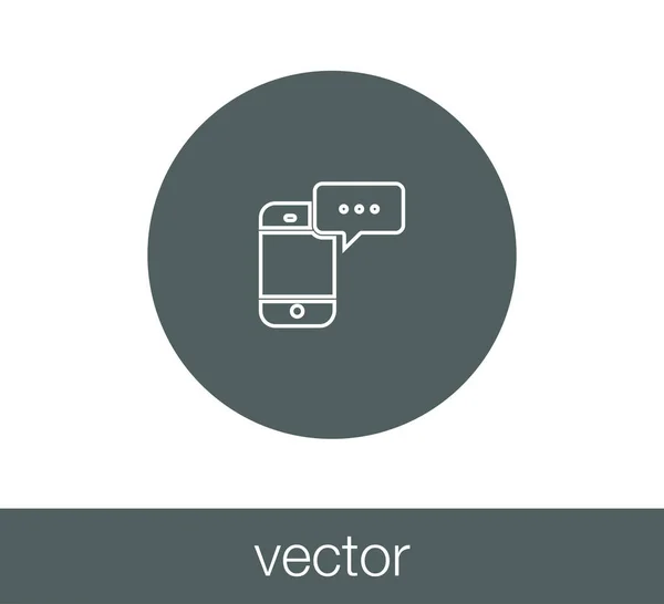 Mensaje de texto icono . — Vector de stock