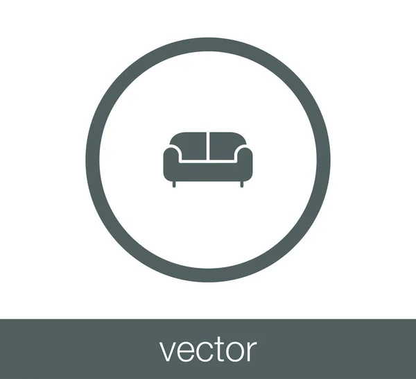 Ilustración de icono de sofá . — Vector de stock