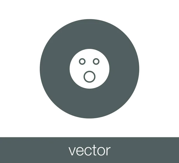 Icono de la cara sorprendida — Vector de stock