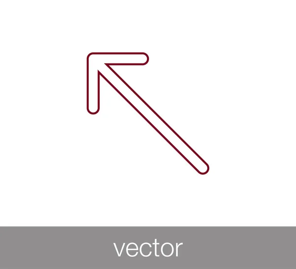 Platte pijlpictogram. — Stockvector