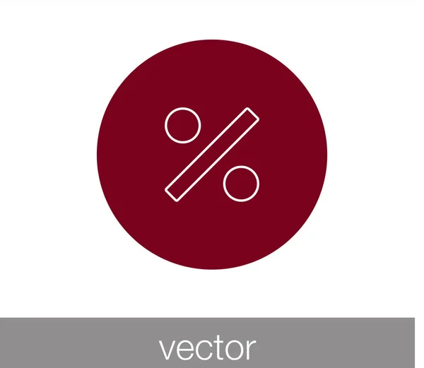 Por ciento icono web — Vector de stock