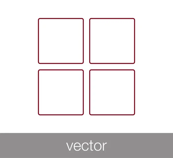 Ícone de cubo plana — Vetor de Stock