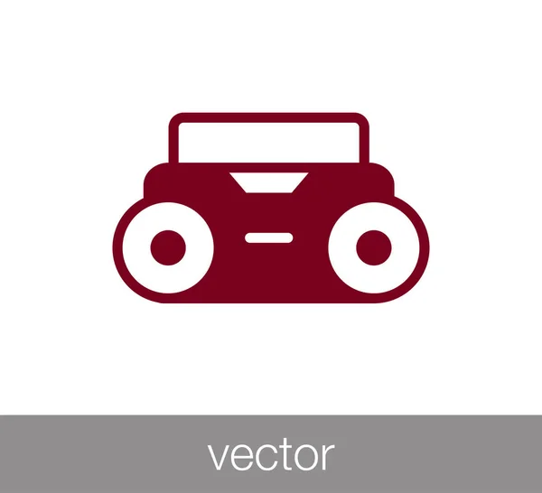 Radio web pictogram — Stockvector