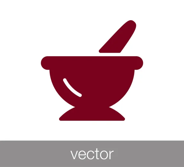 Mortar and pestle icon — Stock Vector