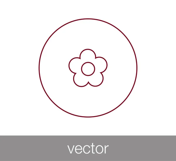 Icono de flor ilustración . — Vector de stock