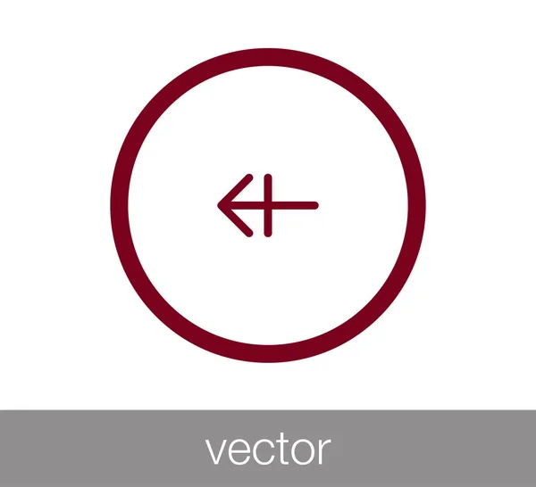 Icono flecha izquierda . — Vector de stock