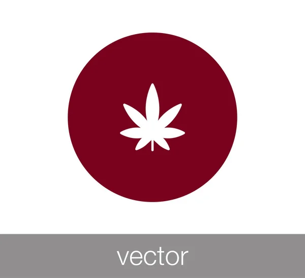 Cannabis einfaches Symbol — Stockvektor