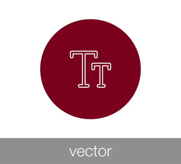 Első betű nagybetű ikon — Stock Vector