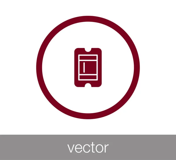 Ilustração do ícone do bilhete — Vetor de Stock