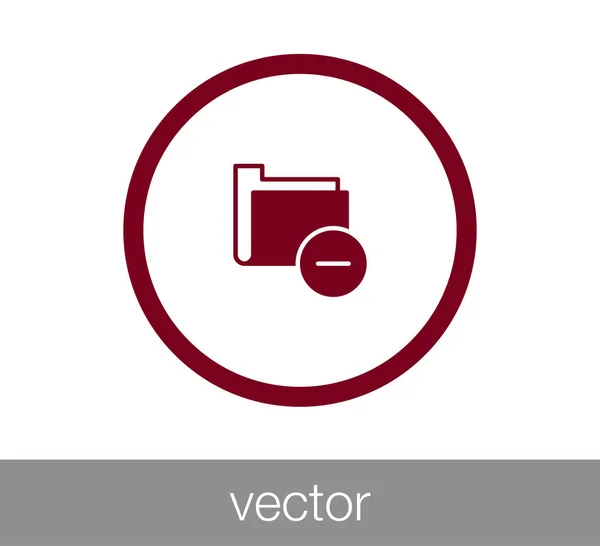Ikona jednoduché složky — Stockový vektor