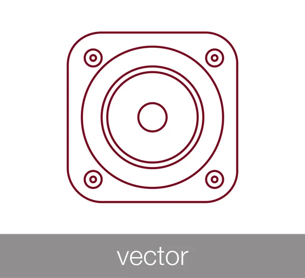 Estéreo más fuerte icono . — Vector de stock