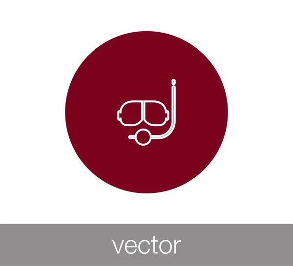 Icono de máscara de buceo — Vector de stock