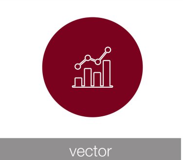 Grafik simgesini. Çubuk grafik simgesi.