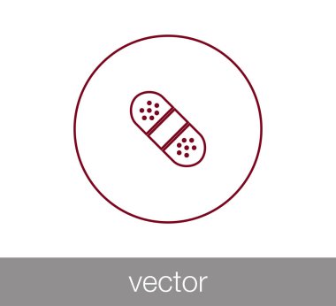 Alçı düz simgesi.