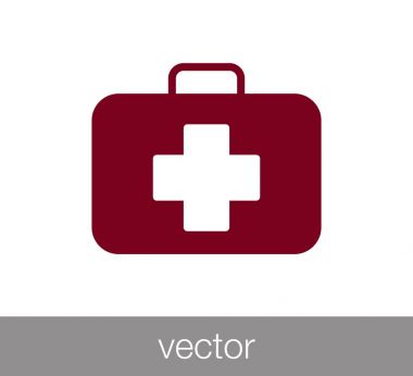 First aid kit icon clipart