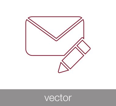 basit e-posta simgesi