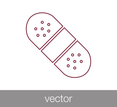 Alçı düz simgesi.