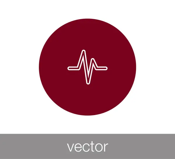 Hjärta slå ikonen. — Stock vektor