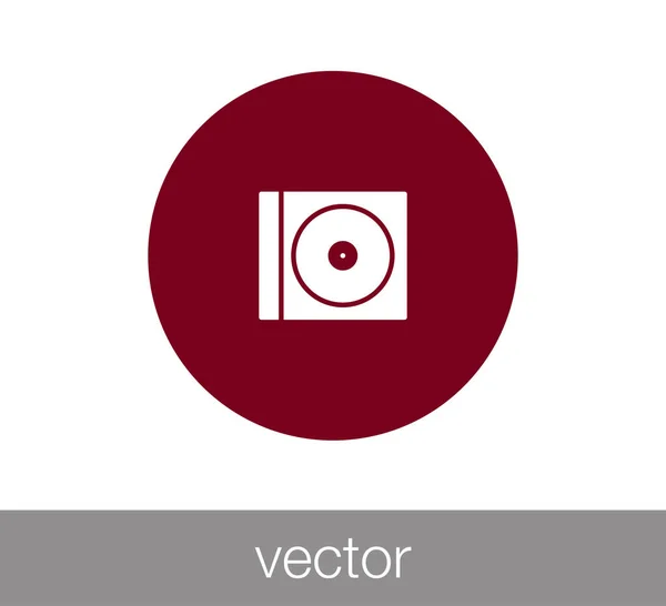 Icono plano CD — Archivo Imágenes Vectoriales