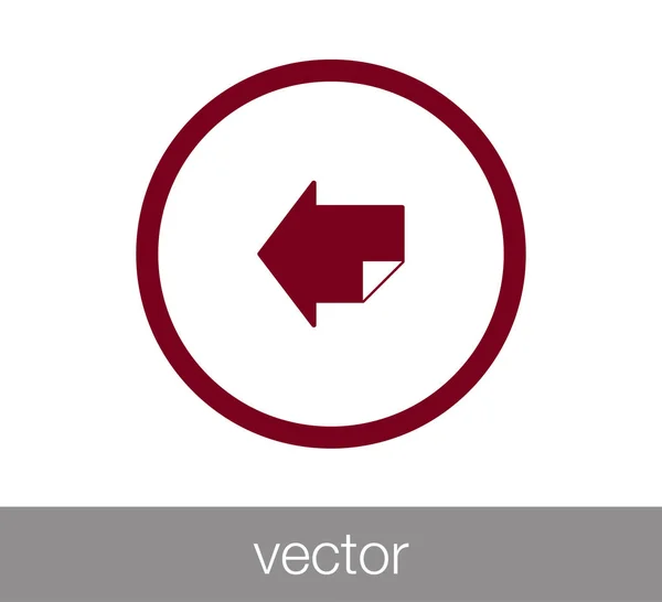 Icono flecha izquierda . — Vector de stock