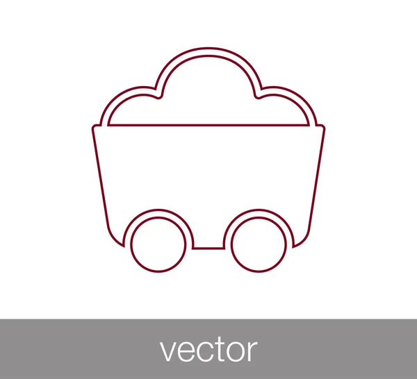 Kul vogn ikon – Stock-vektor