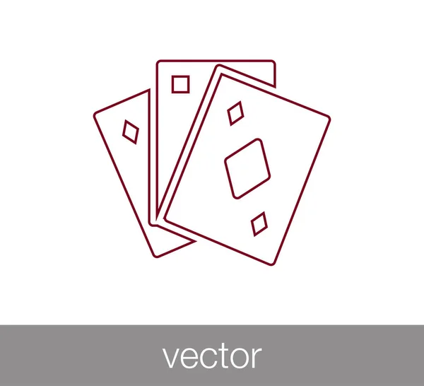 Ícone de cartas de jogar . — Vetor de Stock