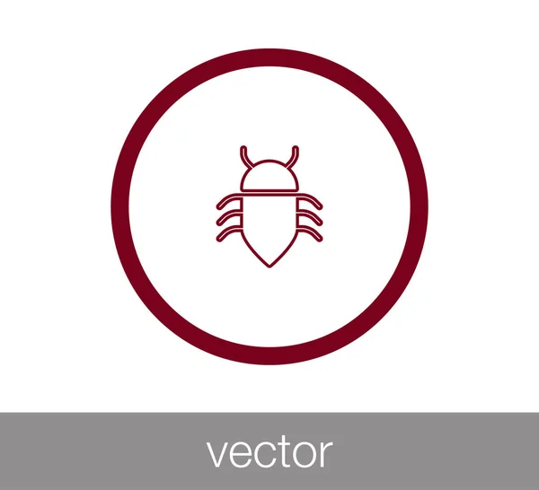 Bug icono web — Vector de stock