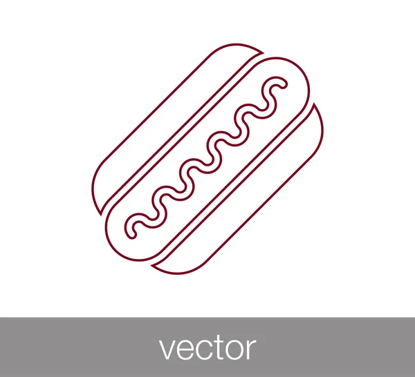 Illustration zum Hotdog-Symbol — Stockvektor