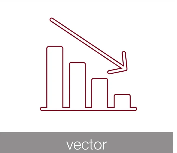 Icono gráfico. Icono gráfico de barras . — Vector de stock