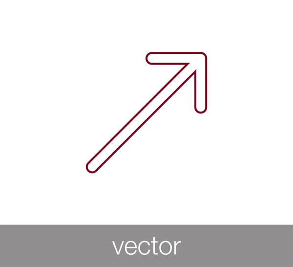 Flecha icono plano . — Vector de stock