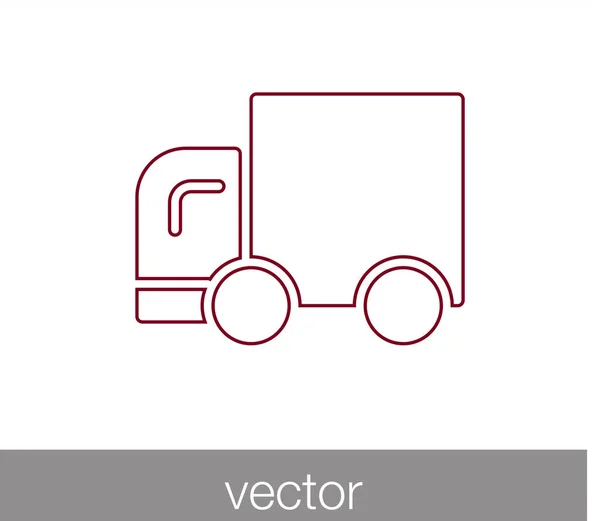 Szállítási teherautó pókháló ikon — Stock Vector