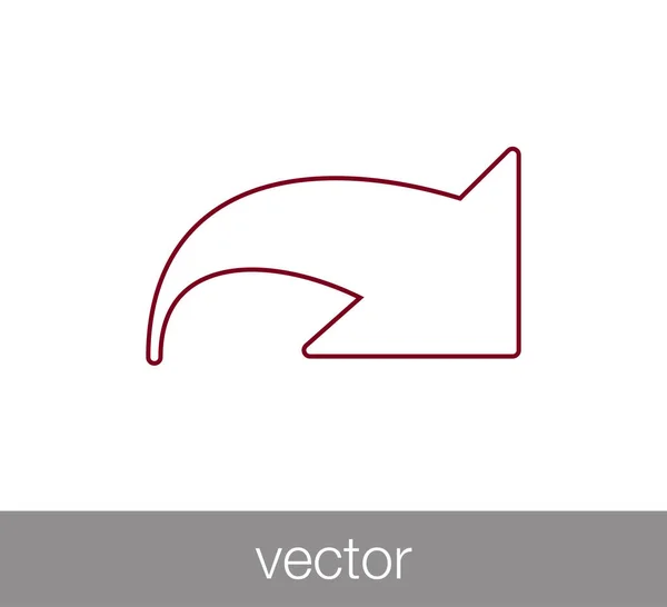 Responder icono plano . — Vector de stock