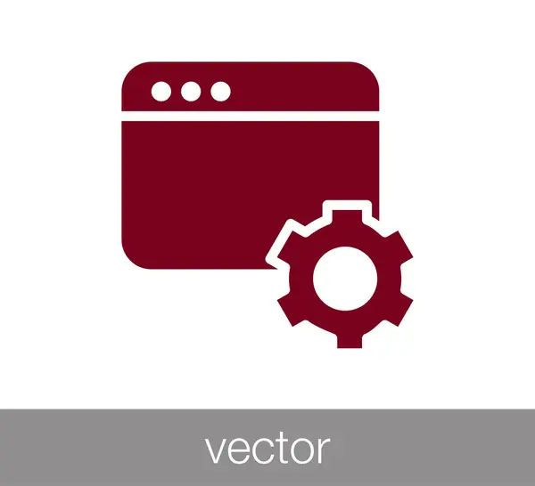 Window icon. Programming icon. Coding icon. Code window icon. Br — Stock Vector