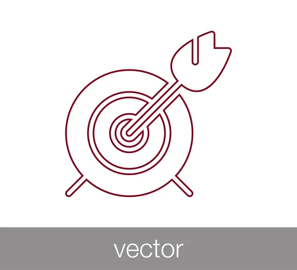 Icono de línea objetivo — Vector de stock