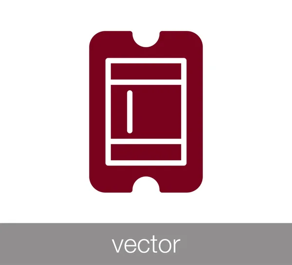 Obrázek ikony lístek — Stockový vektor