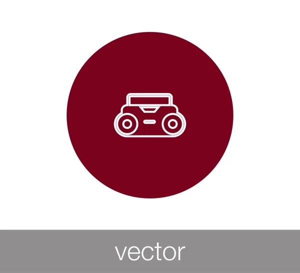 Icono web de radio — Vector de stock