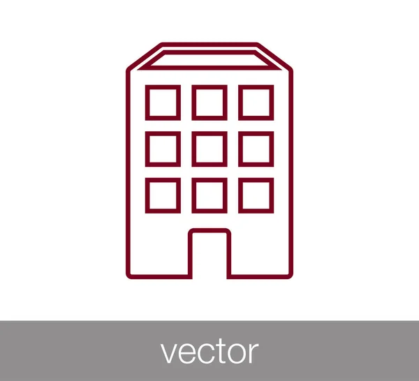 Icono de edificio moderno. — Vector de stock