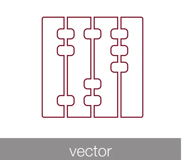 Ícone plano da calculadora —  Vetores de Stock