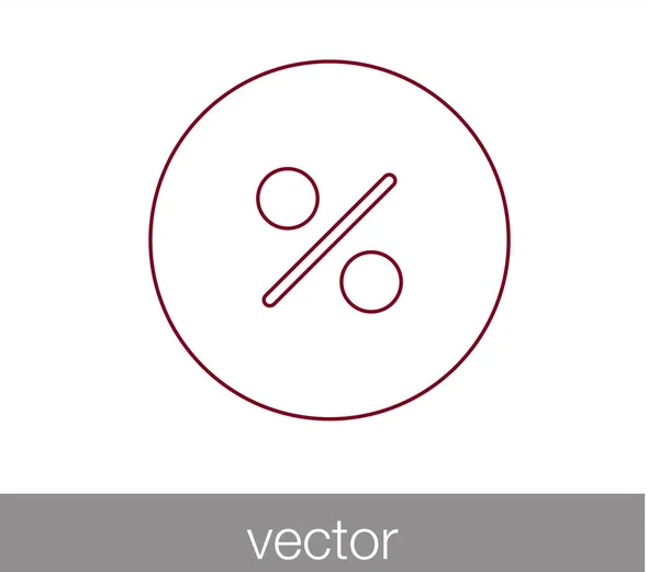 Percentuale icona web — Vettoriale Stock