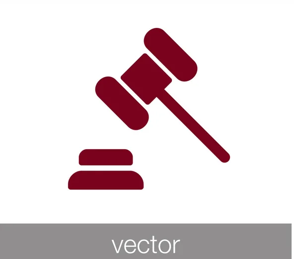 Ikona kladivo spravedlnost — Stockový vektor